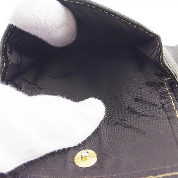 PRIMA CLASSE Two-fold wallet Map Beige PVC ?~ Leather Authentic USED - Picture 14 of 14